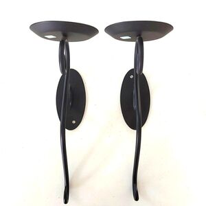 Pair PartyLite Wall Accents Candle Holders Black